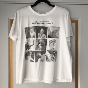 Zara Art Sculpture Neoclassicism Mood Graphic Tee Size L
